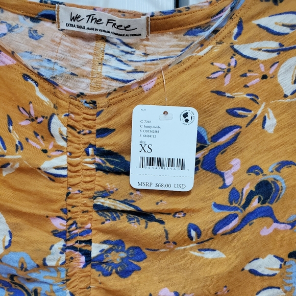 Free People Dreamed of You Floral Top Size XS - Picture 7 of 9